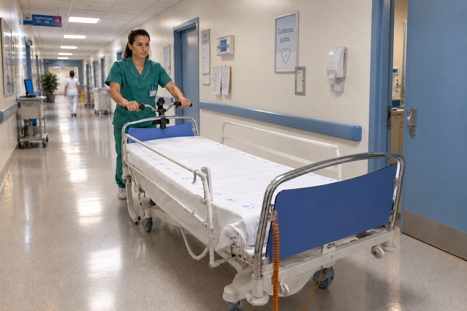 pusher electrico hospitales uso profesional camas