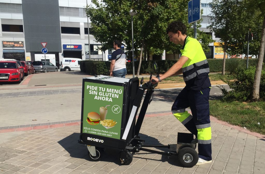 electric scooter for cargo transportation