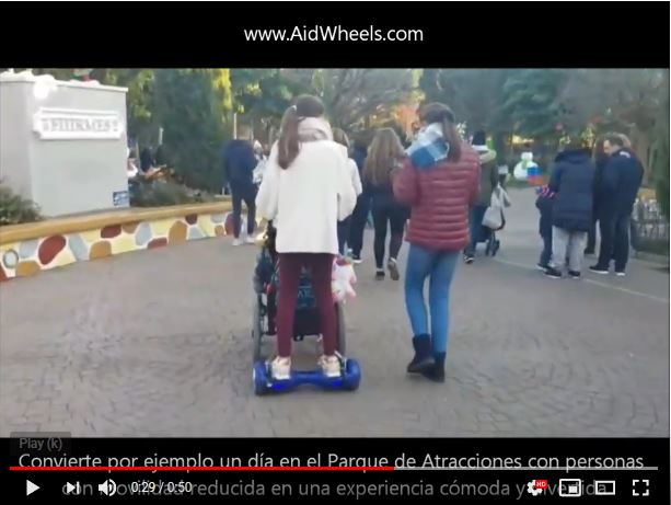 electric scooter adapted for reduced mobility.
