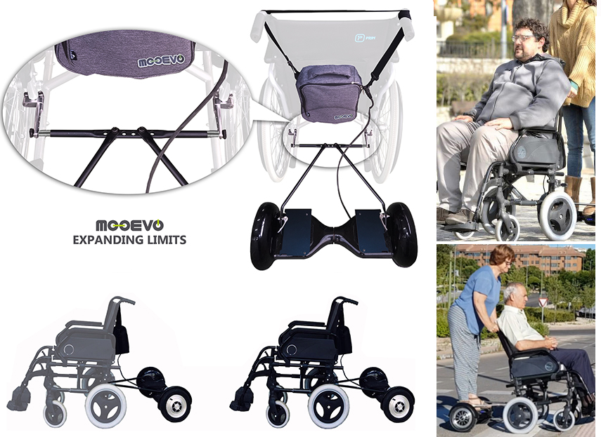 PusherBoard for WheelChairs and trolleys