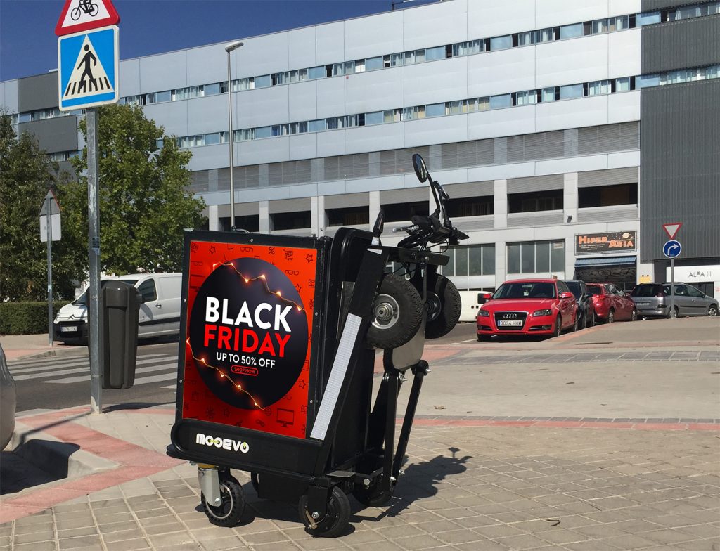 patinete electrico street marketing promocional black friday