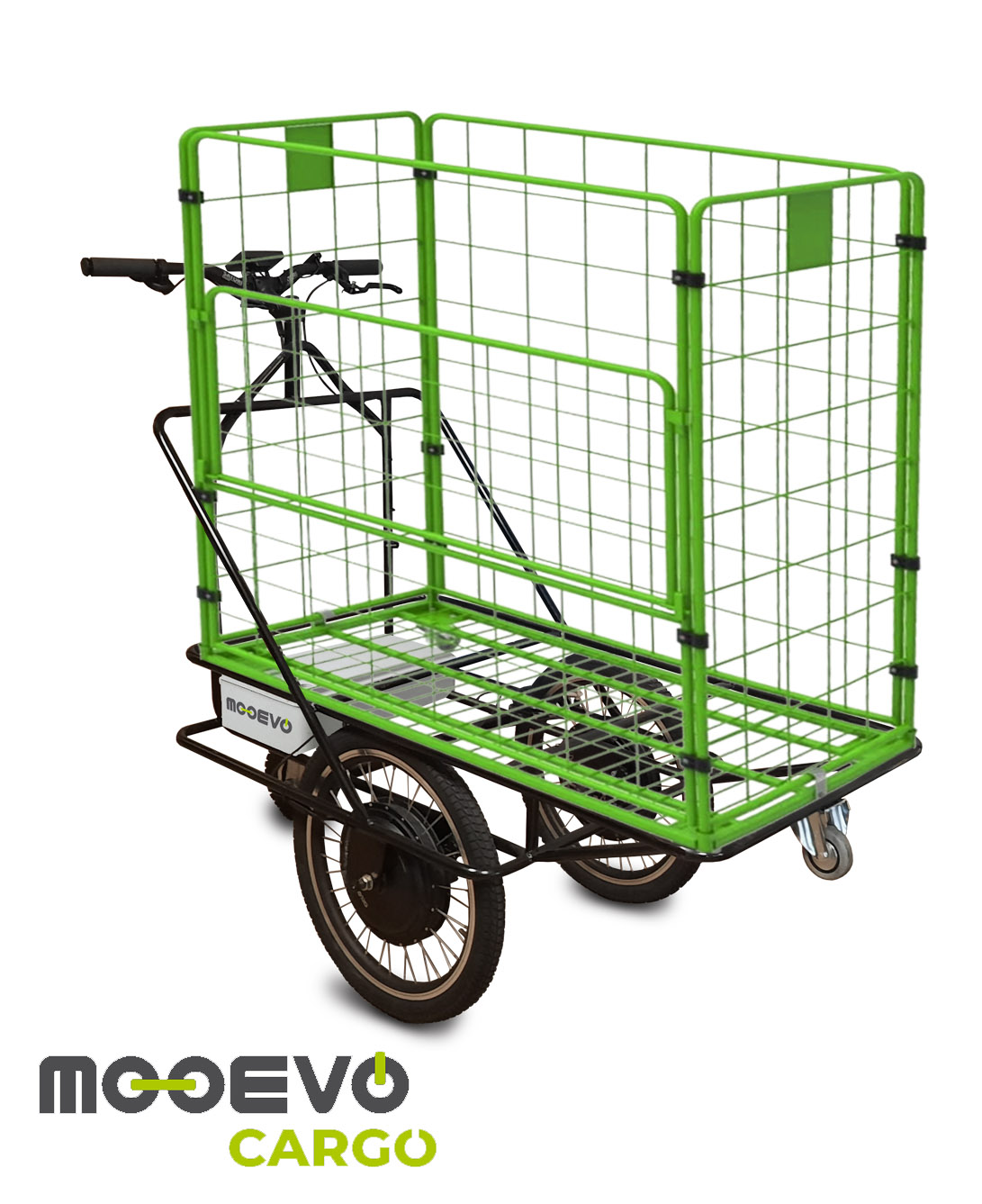 Parcialmente loto compañero Carro jaula con ruedas eléctrico logística y almacenamiento: MOOEVO