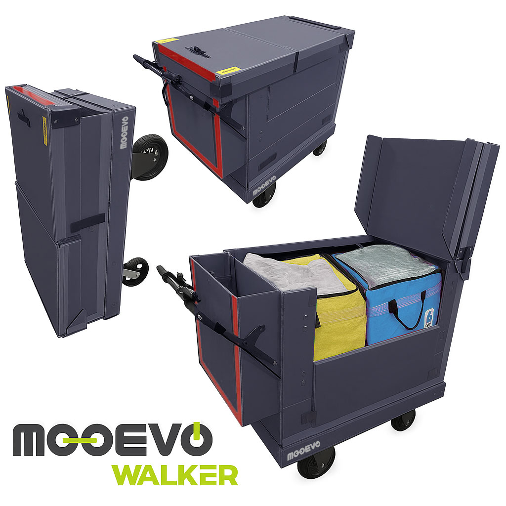 Carritos plegables ligeros resistentes reparto paqueteria sostenible