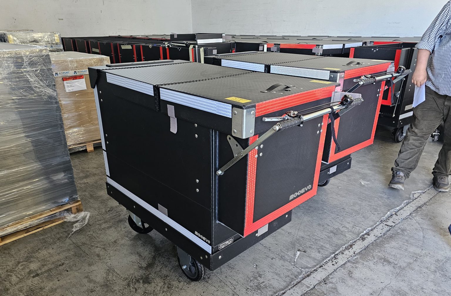 carritos plegables en polipropileno alveolar