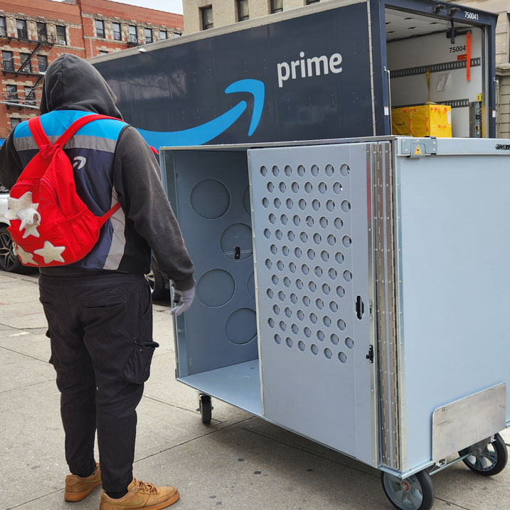 amazon delivery trolleys for totes walkers new york