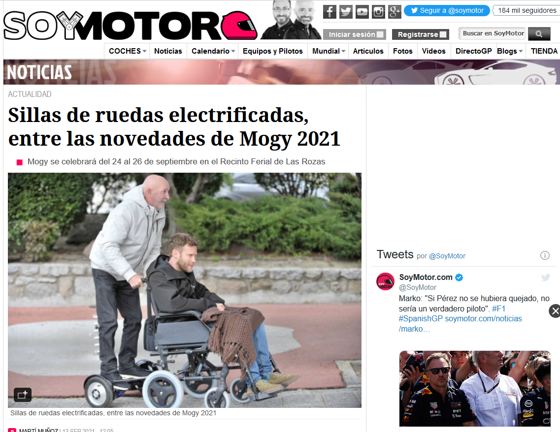 Sillas de ruedas electrificadas, entre las novedades de Mogy 2021. Soy Motor.