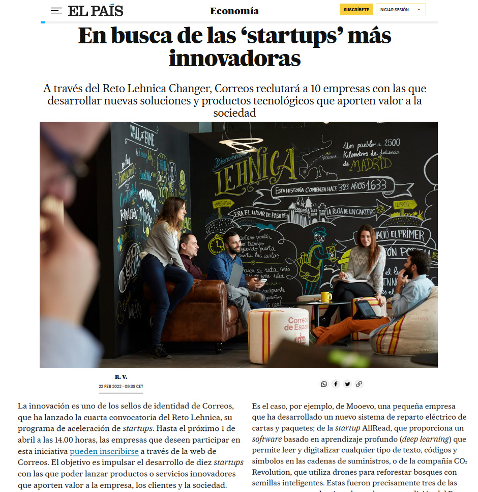 En busca de las ‘startups’ más innovadoras. El País.