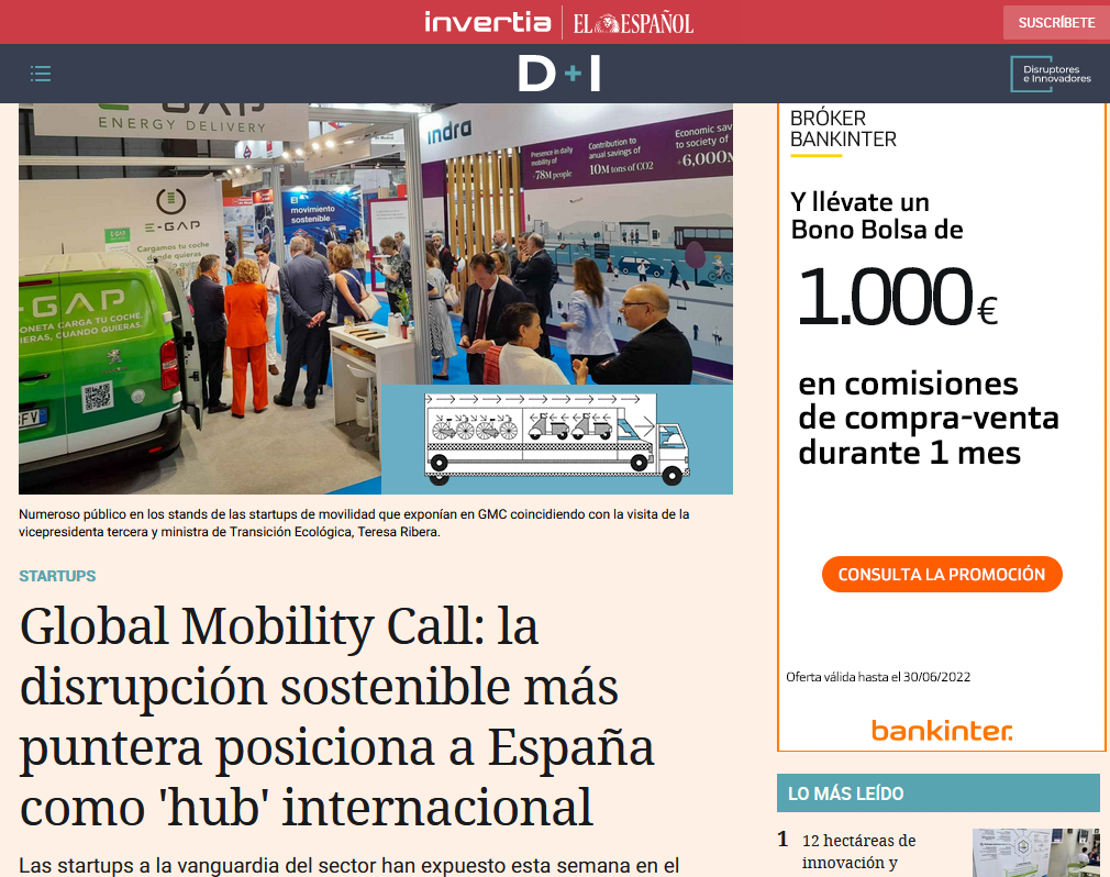 MOOEVO presenta sus soluciones innovadoras y sostenibles en el Global Mobility Call 2022. INVERTIA el Español.