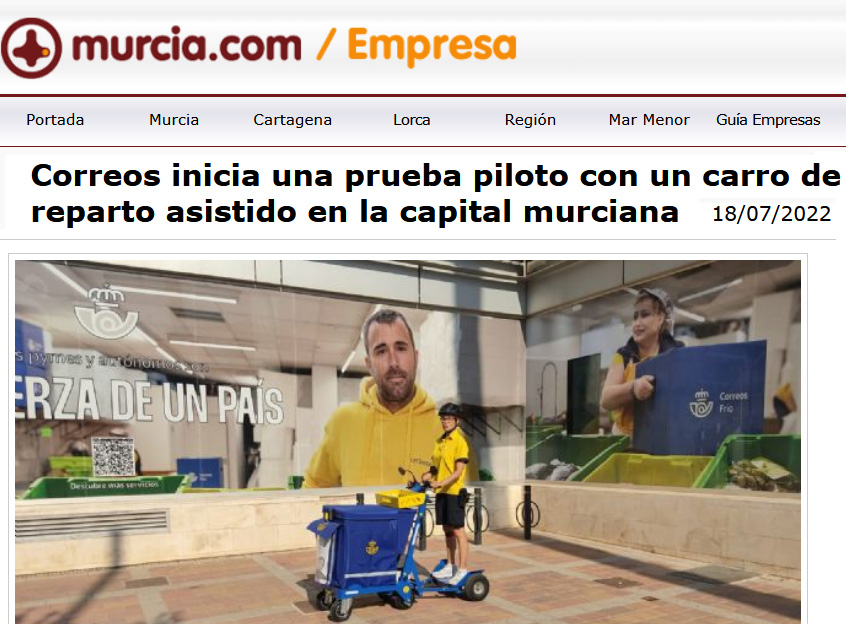 Carros eléctricos para los carteros de Correos. Murcia.com