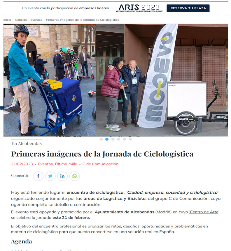 Ciclologística y sostenibilidad: Ayuntamiento de Alcobendas