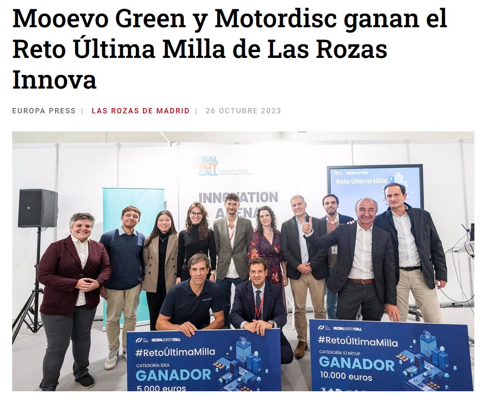 Mooevo Green gana el Reto Última Milla de Las Rozas Innova