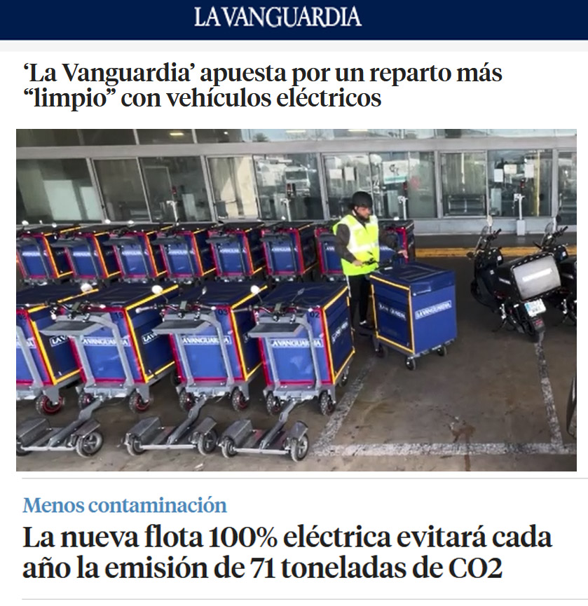 La Vanguardia apuesta por un reparto más limpio con vehículos eléctricos