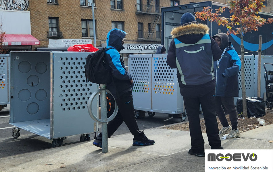 walker amazon delivery carts manhattan workers